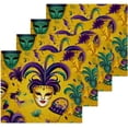 thumbnail image 2 of Coolnut Mardi Gras Washcloths Set of 6-12 x 12 inch Pure Cotton Wash Cloth Highly Absorbent and Soft Fingertip Towels Face Cloths for Bath, Spa Wash cloth, 2 of 7