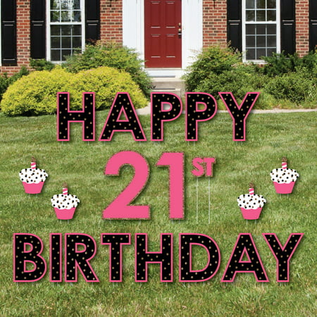 Finally 21  Girl Yard Sign Outdoor Lawn Decorations  