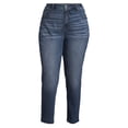 thumbnail image 3 of Terra & Sky Women's Plus Size Destructed Curvy Jeans, 3 of 6