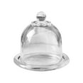 thumbnail image 2 of Cake Plate with Glass Cover Glass Cover Serving Tray for Festive Party Food round edge, 2 of 7