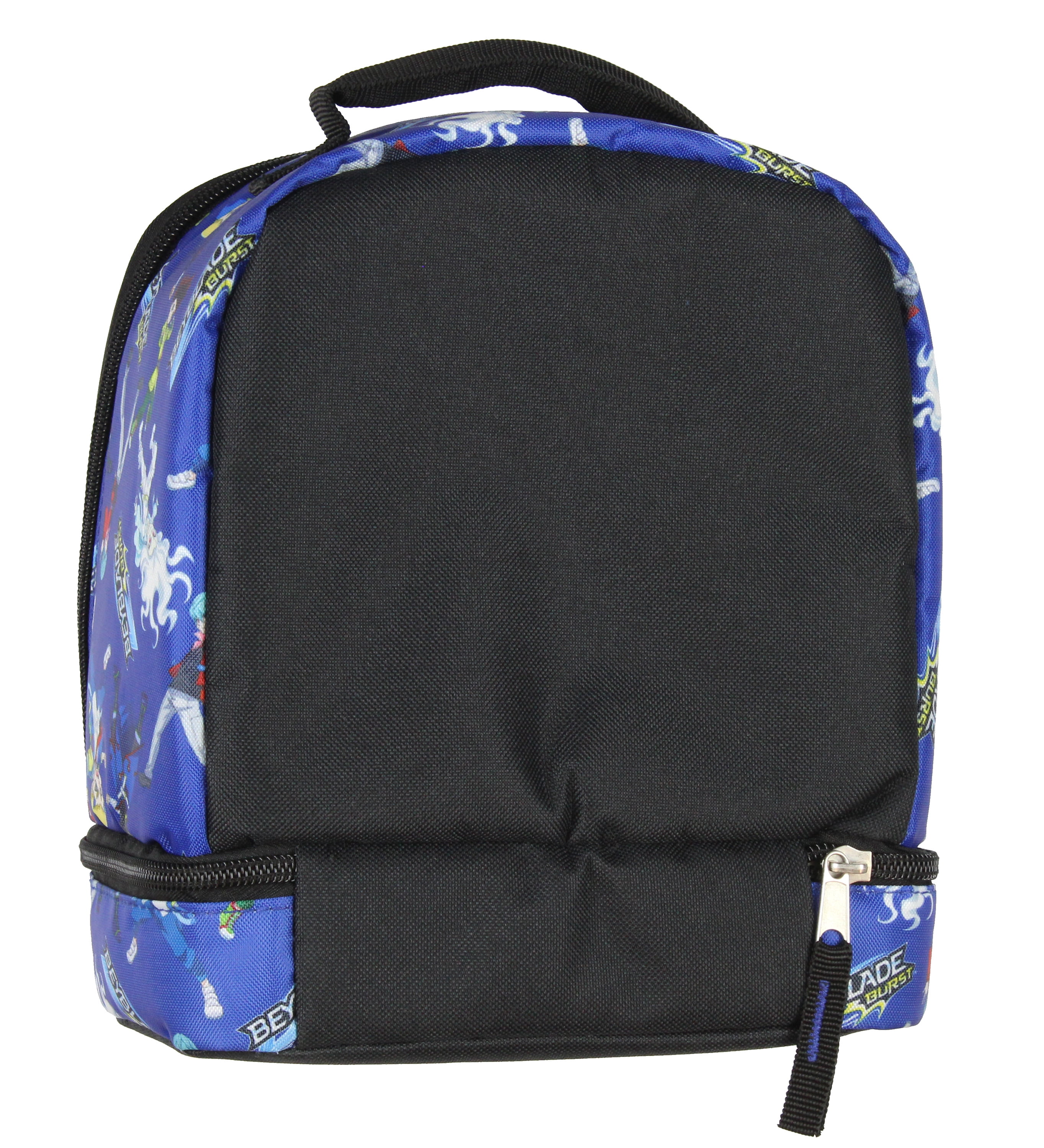 Beyblade Burst Spinner Top Anime Characters Dual Compartment Insulated Lunch Box Bag Tote 10"