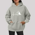 thumbnail image 2 of WILLBEST Sudadera con Capucha para Mujer, Estilo Otoño-Invierno, Holgada, Tallas Grandes, con Estampado de Letras y Cordón Ajustable Grande, 2 of 6