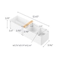 thumbnail image 7 of Yamazaki Home Slim Storage Box, White, Steel + Wood, Handle, Divider, No Assembly, 7 of 7