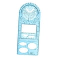 thumbnail image 4 of DYNWAVECA Drawing Template Stationery Measuring Tool Mathematics Multifunctional Geometric Ruler for Teachers Custom Made Mathematics Teaching , High Blue, 4 of 5