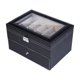 thumbnail image 4 of Caja de reloj con cajón portátil para hombre y mujer, organizador de joyas de cuero PU, organizador de relojes para anillos, pendientes y pulseras, 4 of 9