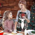 thumbnail image 2 of Delantal de Navidad delantal de Chef delantal a cuadros Feliz Navidad patrón de alce restaurante familiar cafetería pastelería mujer hombre, 2 of 4