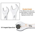 thumbnail image 5 of Uxcell 2pcs Double Open End Thin Wrench 3/8" 7/16" 1/2" 9/16"  SAE U-Shaped Spanner, 5 of 8