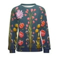thumbnail image 7 of Watercolor Wildflowers Womens Oversized Sweatshirts Hoodies Crewneck Casual Tops Comfy FallWinter Clothes 2024, 7 of 7