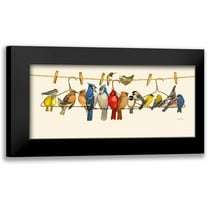 Russell, Wendy 18x10 Black Modern Framed Museum Art Print Titled - Bird Menagerie II