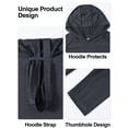 thumbnail image 6 of Pdbokew Men’s UPF 50+ Fishing Hoodie UV Sun Protection Long Sleeve Hooded Shirts Black L, 6 of 9