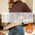 thumbnail image 3 of Tqcoqu Womens Solid Color Turtleneck Long Sleeve Ribbed Fleece Lined Thermal Base Layer Pullover Top,Women's,Size XS-L, 3 of 7
