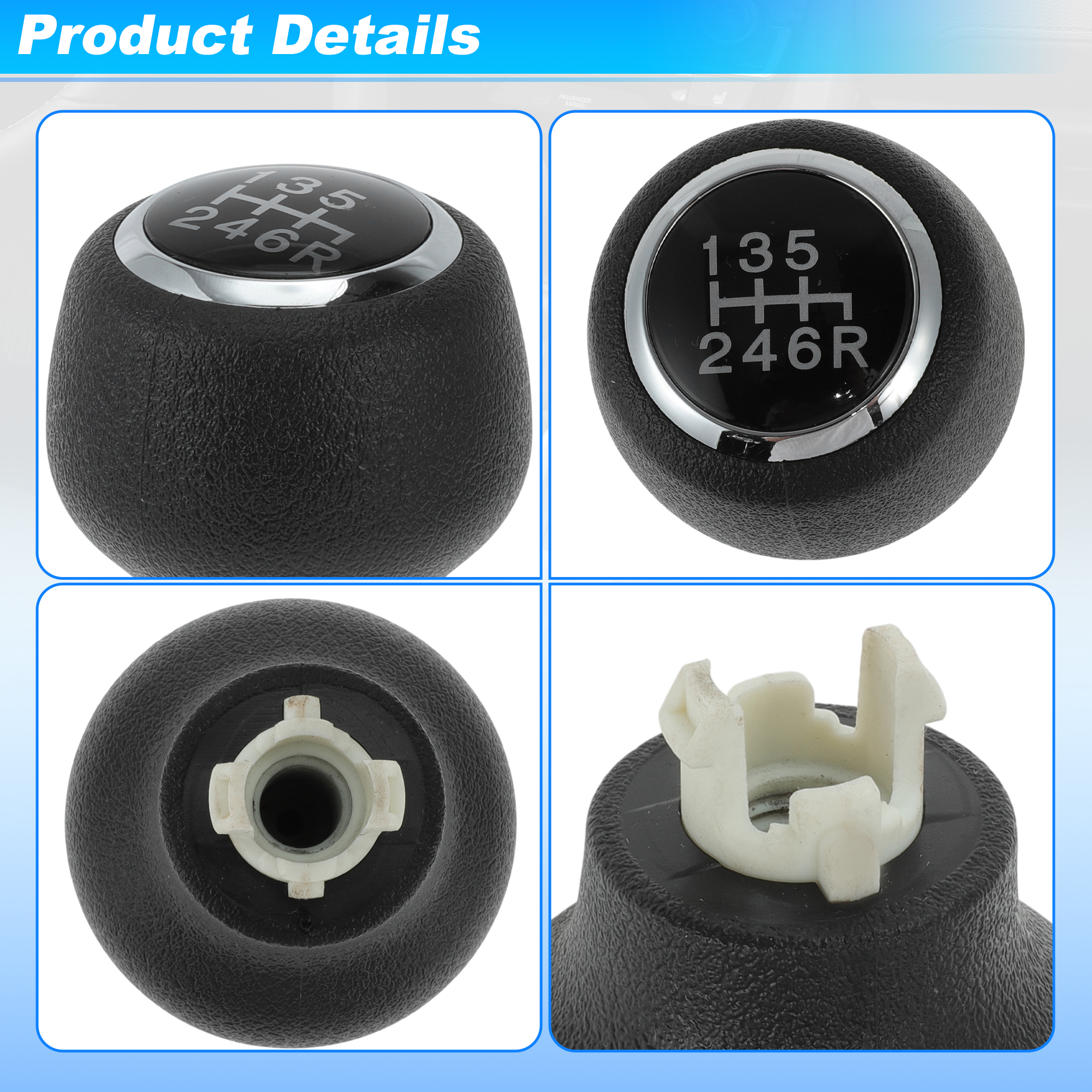 Unique Bargains Manual Transmission Gear Shifter Knob Handle for Honda Civic 2016-2019 No.54102TBAL02/54102TBAL02ZB 6 Speed Shift Gear Lever Knob Gearstick Gaiter Boot Cover