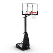 Spalding Ultimate Hybrid 54 In., Glass Portable Basketball Hoop System