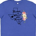 thumbnail image 4 of Inktastic Texas Home is Where the Heart is with Watercolor Floral Youth T-Shirt, 4 of 5