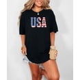 thumbnail image 3 of Distressed USA Flag Shirt for Women, Men, Youth and Toddler Boys and Girls Matching 4th of July Tee Black Shirt Adult 2XL, 3 of 4