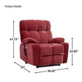 thumbnail image 6 of LIANLAM Dual OKIN Motor Power Lift Recliner Chair, With Heat Massage For Elderly, Infinite Position Lay Flat 180° Recliner, Red, 6 of 6