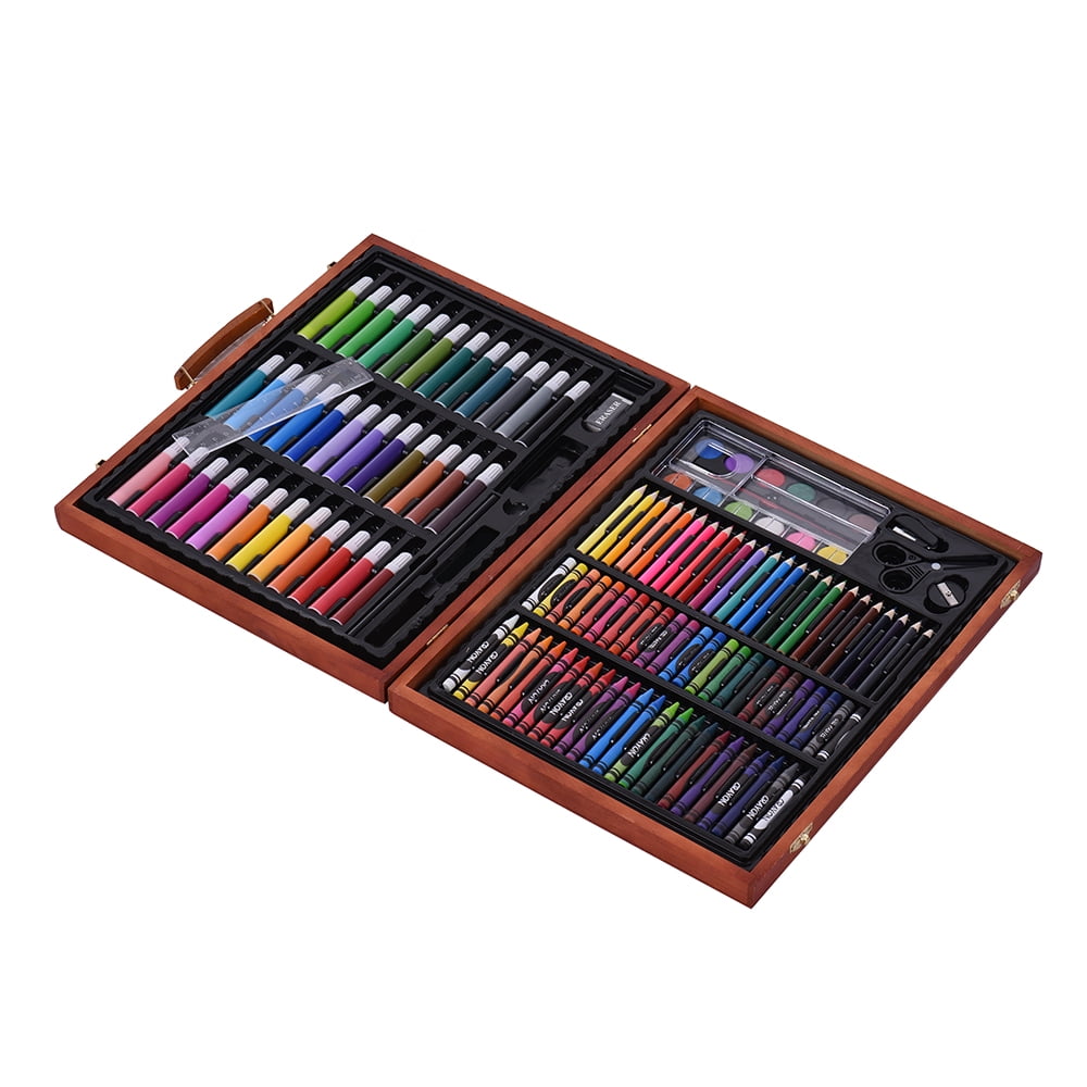 148pcs Color Pencil Color Markers Pencils Crayons Oil Pastels Watercolor  Painting Deluxe Art Set for Kids with Wooden Case