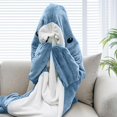 thumbnail image 3 of Shark Blanket Hoodie Onesie for Adult & Kid, Wearable Shark Sleeping Bag, Soft Cozy Onesie Costume,Shark Onesie Adult, Shark Sleeping Bag for Kids, 3 of 5