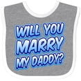thumbnail image 3 of Inktastic Will You Marry My Daddy (blue) Boys or Girls Baby Bib, 3 of 4