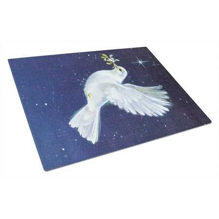 

Carolines Treasures AAH1624LCB Peace Dove with the Olive Branch Glass Cutting Board Large 12H x 16W multicolor
