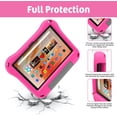 thumbnail image 4 of Funda para tablet Riaour Fire HD 10 Kids a prueba de golpes con soporte, color rosa, 4 of 6