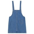thumbnail image 2 of KIDSCOOL SPACE Girls Denim Overalls Dress,Cute Bear Simple Design Summer Colored Jumpsuit Dress and Set,Light Blue,13-14 Years, 2 of 6