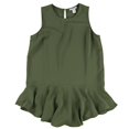 thumbnail image 2 of bar III Womens High-Low Peplum Blouse, Green, Small, 2 of 3
