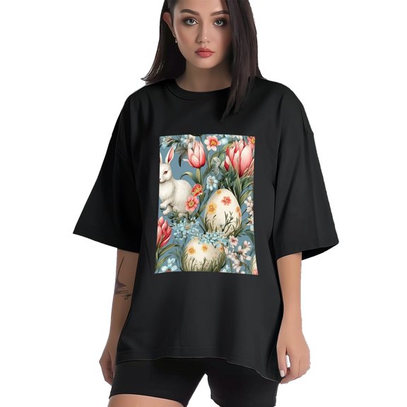 Plus Size Shirt for Women Black Tops for Women Short Sleeves Shirt for Women Easter 175 T Shirt Crewneck Shirt for Women XS