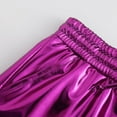 thumbnail image 4 of Girls Metallic Hot Shiny Sparkly Dance Outfits Sport Atletic Yoga Fitness Shorts Pants 4-12 Years, 4 of 9