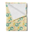 thumbnail image 2 of Bacon Soft Flannel Fleece Throw Blanket, Breakfast Concept with Bacon and Egg Yolk at Pan with Onion and Beans Illustration, Cozy Plush for Indoor and Outdoor Use, 60" x 80", Multicolor, by Ambesonne, 2 of 5