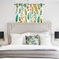 thumbnail image 3 of Spring Botanical Kitchen Curtains Window Panels, Watercolor Leaves Floral Rustic Cream Insulated Window Treatment Curtain, Grommet Curtains for Bedroom/Living Room/Bathroom, 2 Piece 42"Wx54"L, 3 of 8