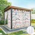 thumbnail image 6 of Outdoor Curtains for Patio Waterproof, Easter Outdoor Privacy Panels Grommet, Spring Bunny Feet Eggs Floral Herb Wooden Plank Blackout Outside Curtains for Porch/Cabana 54"x108", 2 Panels, 6 of 8