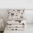 thumbnail image 5 of Manfei Cheetah Print Bow Full Size Comforter Sets For Girl,Chic Leopard Pattern Bedding Sets For Kids,Light Gray Reversible,3-Piece, 5 of 7