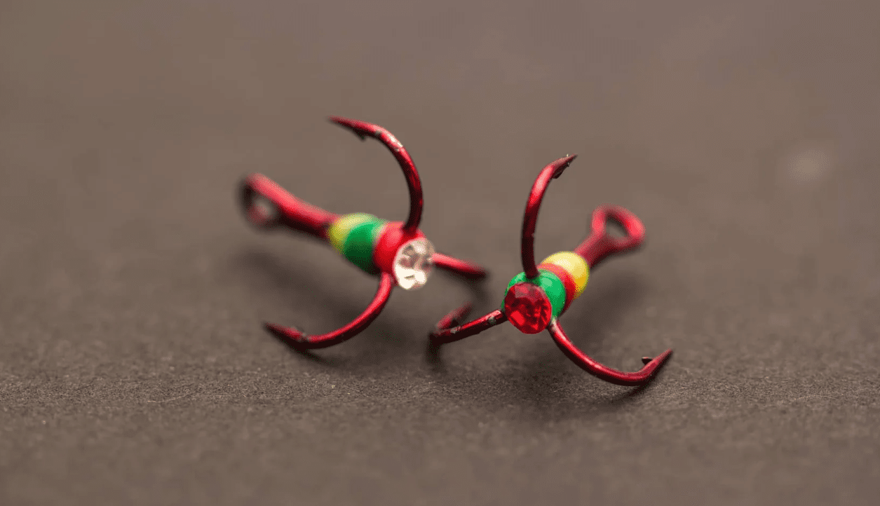 Vexan Size 10 Red Crystal Reaper Trebble Hook 6PK