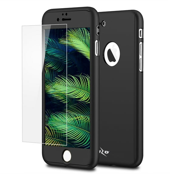 Zizo 360 Slim Full Coverage Case Tempered Glass Screen Cover iPhone 7 / 7 Plus