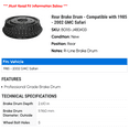 thumbnail image 2 of Rear Brake Drum - Compatible with 1985 - 2002 GMC Safari 1986 1987 1988 1989 1990 1991 1992 1993 1994 1995 1996 1997 1998 1999 2000 2001, 2 of 2
