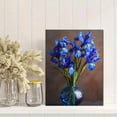thumbnail image 2 of Blue Iris Floral Canvas Print Wall Art for Living Room Bedroom Dining Room Hallway Kitchen Decor, 2 of 8