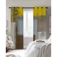 thumbnail image 3 of Abstract Mottled Blackout Curtains 84 Inch Length Yellow Brown Vintage Oil Painting Texture Thermal Insulated Window Curtain Window Drapes 2 Panels for Bedroom Living Room 42"Wx84"L, 3 of 9