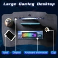 thumbnail image 3 of NiamVelo Gaming Desk 39.4 inch Z-Shaped Computer Desk PC Computer Table Home Office Desk Ergonomic Gamer Workstation with Headphone Hook, Red, 3 of 8