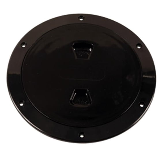 Beckson Marine Smooth Center Screw - Out Deck Plate - Black