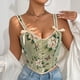 thumbnail image 2 of Brasier Mujer Corsé de Tirantes para Mujer con Chaleco Retro Floral, Liguero Floral Que Envuelve El Pecho y Se Ata Al Cuerpo. Grande, 2 of 7