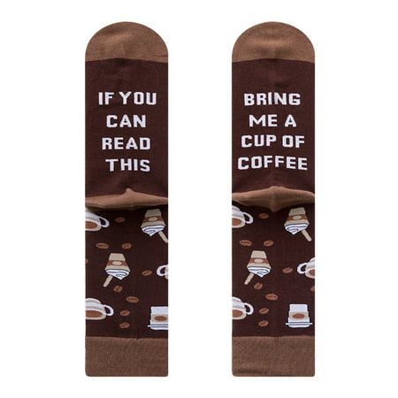 

TONGMI Women Men Funny Saying If You Can Read This Long Crew Socks Chips Pizza Tacos Sushi Food Letters Novelty Cotton Stockings Hosiery Gifts