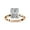Rose Gold, variant on 4 Prong Solitaire Engagement Ring for Women, 2.90 Carat (ctw) Radiant Cut Lab Grown Diamond Ring In 14K Yellow Gold Over Sterling Silver F-G-H, SI Quality Gifts For Her Ring Size-4