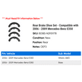 thumbnail image 2 of Rear Brake Shoe Set - Compatible with 2006 - 2009 Mercedes-Benz E350 2007 2008, 2 of 2