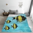 thumbnail image 5 of Fish Blanket Ocean Fish Decor Throw Blanket Gifts for Girls Boys Fishing Lover Winter Couch Bedding Super Warm Soft Plush Lightweight Fleece Flannel Blanket for Kids Adults Men Women 60"X50", 5 of 6