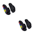 thumbnail image 1 of Qarigey 1 par de chanclas para hombre y mujer, zapatillas para caminar en la playa de estilo informal portátil, sandalias de tacón plano para Negro Tamaño 37-38 2piezas, 1 of 6