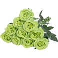 thumbnail image 1 of 12 pcs Artificial Roses Flowers Long Stem Fake Silk Rose for Home Wendding Decorations, 1 of 7