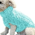 thumbnail image 1 of Mascota perro de cuello alto de punto suéter abrigo de invierno más grueso jersey de punto de ganchillo abrigo ropa para perro pequeño mediano grande cachorro gato, 1 of 4