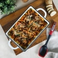 thumbnail image 3 of Crock-Pot Artisan 13" Enameled Cast Iron Lasagna Pan, Matte Linen White, 3 of 5