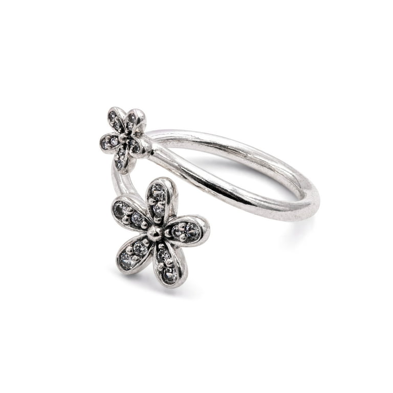 Dazzling Daisies Ring, Clear CZ 191038CZ-48 EU, 4.5 US